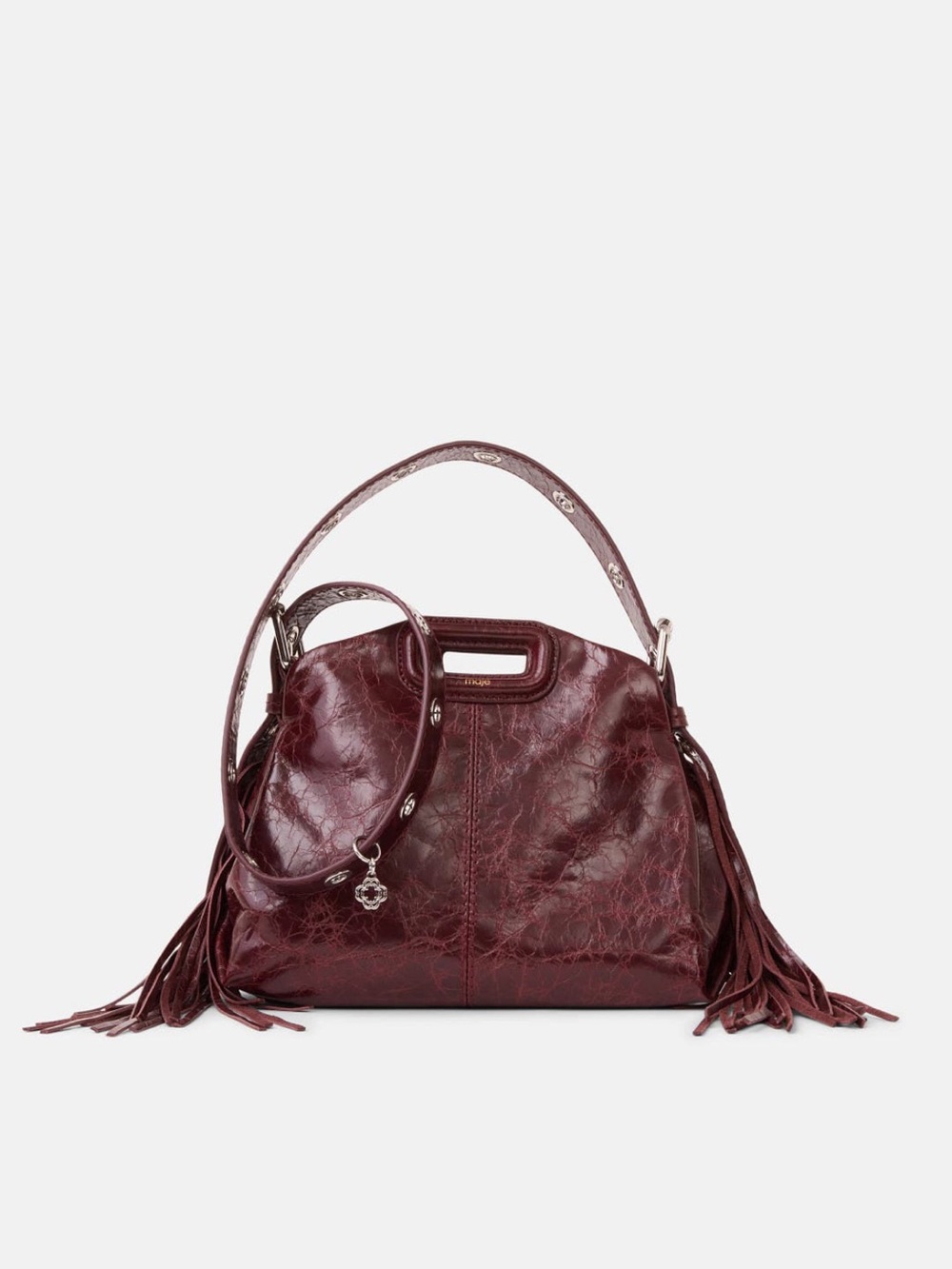Maje Red Crossbody with Fringe